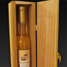 Wine, Port or ice wine single bottle wood box